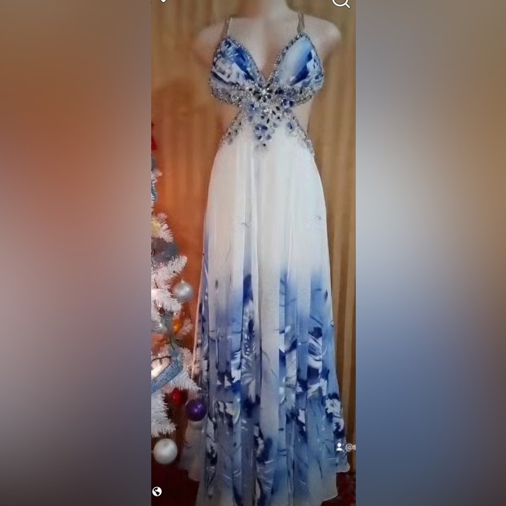 Terani Couture Ivory Evening Gown